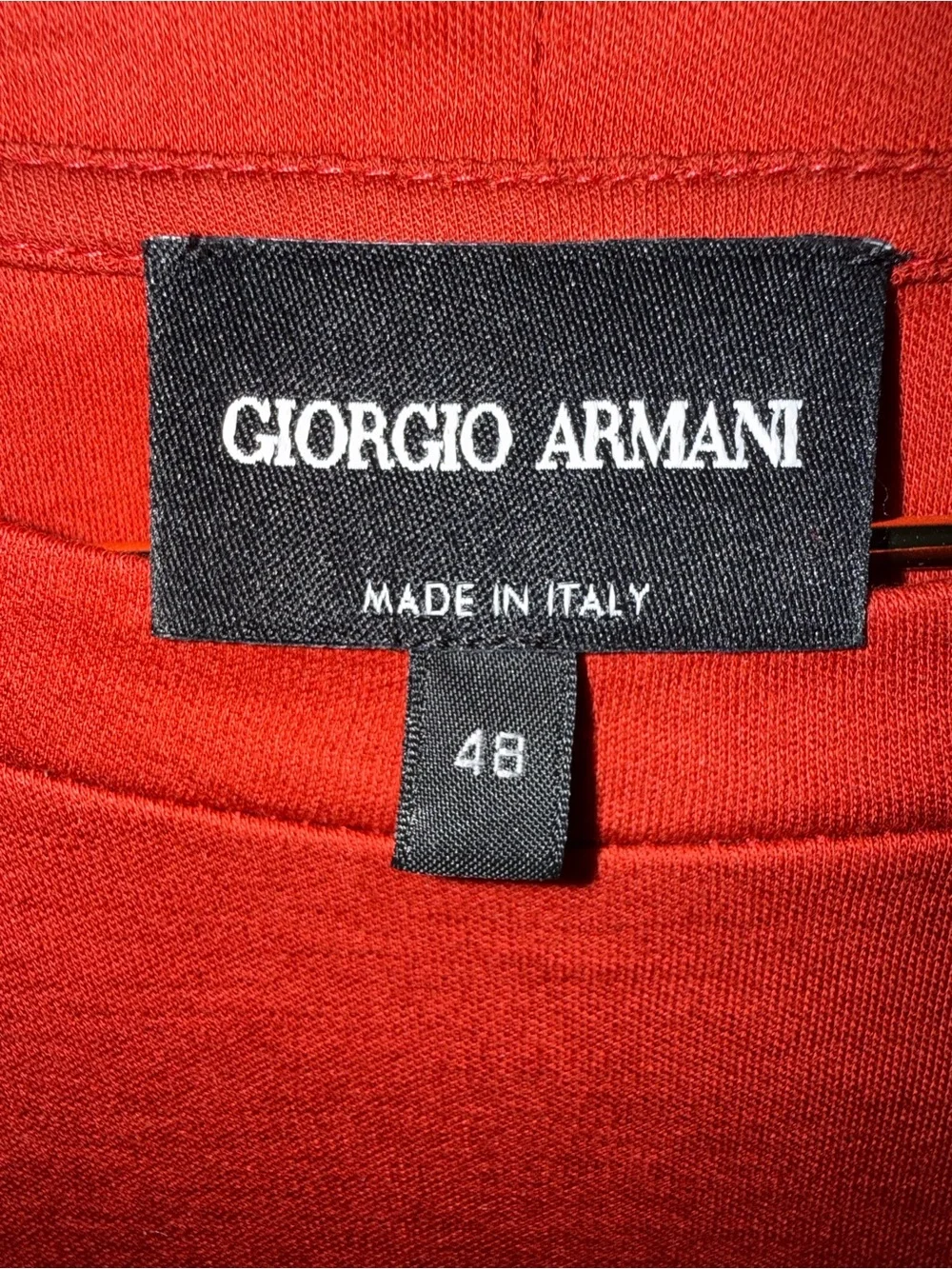 Giorgio Armani Red Short-Sleeve Crew Neck T-Shirt